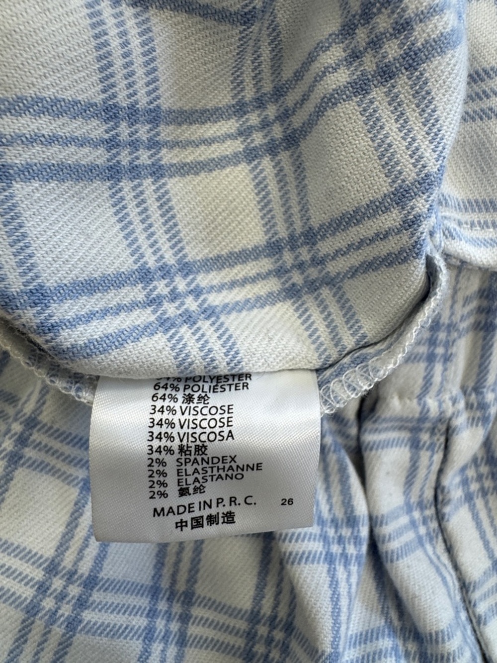 Brandy Melville Blue and White Plaid Shorts Size XS/S Cottagecore Soft girl Fall - Picture 4 of 8